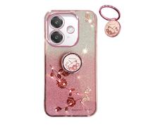 YUECXIN Funda Glitter para OPPO A40 4G / OPPO A40m 4G, Cute Brillante para Niñas Mujerese Carcasa Bling, Ultradelgado Suave Prémium Antigolpes TPU Bumper Silicona Cubierta, Rosa