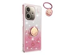 YUECXIN Funda Glitter para OPPO A5 Pro 5G/4G, Cute Brillante para Niñas Mujerese Carcasa Bling, Ultradelgado Suave Prémium Antigolpes TPU Bumper Silicona Cubierta, Rosa