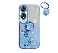 YUECXIN Funda Glitter para OPPO A60 4G, Cute Brillante para Niñas Mujerese Carcasa Bling, Ultradelgado Suave Prémium Antigolpes TPU Bumper Silicona Cubierta, Azul