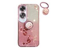 YUECXIN Funda Glitter para OPPO A60 4G, Cute Brillante para Niñas Mujerese Carcasa Bling, Ultradelgado Suave Prémium Antigolpes TPU Bumper Silicona Cubierta, Rosa