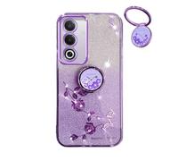 YUECXIN Funda Glitter para OPPO A80 5G, Cute Brillante para Niñas Mujerese Carcasa Bling, Ultradelgado Suave Prémium Antigolpes TPU Bumper Silicona Cubierta, Morado