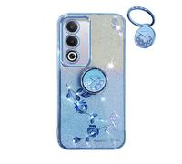 YUECXIN Funda Glitter para OPPO A80 5G, Cute Brillante para Niñas Mujerese Carcasa Bling, Ultradelgado Suave Prémium Antigolpes TPU Bumper Silicona Cubierta, Azul