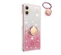 YUECXIN Funda Glitter para Samsung Galaxy A06 4G, Cute Brillante para Niñas Mujerese Carcasa Bling, Ultradelgado Suave Prémium Antigolpes TPU Bumper Silicona Cubierta, Rosa