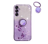 YUECXIN Funda Glitter para Samsung Galaxy A16 5G / 4G, Cute Brillante para Niñas Mujerese Carcasa Bling, Ultradelgado Suave Prémium Antigolpes TPU Bumper Silicona Cubierta, Morado