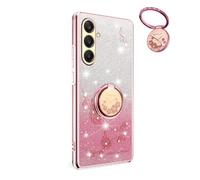 YUECXIN Funda Glitter para Samsung Galaxy A26 5G, Cute Brillante para Niñas Mujerese Carcasa Bling, Ultradelgado Suave Prémium Antigolpes TPU Bumper Silicona Cubierta, Rosa