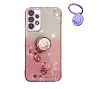 YUECXIN Funda Glitter para Samsung Galaxy A53 5G, Cute Brillante para Niñas Mujerese Carcasa Bling, Ultradelgado Suave Prémium Antigolpes TPU Bumper Silicona Cubierta, Rosa