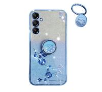 YUECXIN Funda Glitter para Samsung Galaxy S24 FE 5G, Cute Brillante para Niñas Mujerese Carcasa Bling, Ultradelgado Suave Prémium Antigolpes TPU Bumper Silicona Cubierta, Azul
