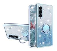 YUECXIN Funda Glitter para Samsung Galaxy S26 FE, Cute Brillante para Niñas Mujerese Carcasa Bling, Ultradelgado Suave Prémium Antigolpes TPU Bumper Silicona Cubierta, Azul