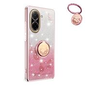 YUECXIN Funda Glitter para Xiaomi Redmi A5 4G, Cute Brillante para Niñas Mujerese Carcasa Bling, Ultradelgado Suave Prémium Antigolpes TPU Bumper Silicona Cubierta, Rosa