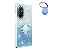 YUECXIN Funda Glitter para Xiaomi Redmi A5 4G / Poco C71, Cute Brillante para Niñas Mujerese Carcasa Bling, Ultradelgado Suave Prémium Antigolpes TPU Bumper Silicona Cubierta, Azul
