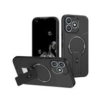 YUECXIN Funda Magnética para Honor X5c Plus Cubierta Compatible con MagSafe Carga Inalámbrica, Carcasa de Silicona TPU Suave/PC Duro Soporte Antigolpes Estuche. Negro
