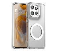 YUECXIN Funda Magnética para Motorola Edge 50 Neo/Edge 60 Neo/ThinkPhone 25 Compatible con MagSafe, Cubierta Ultradelgado Antigolpes Translúcido Mate Suave TPU Silicona Carcasa Antihuellas. Blanco