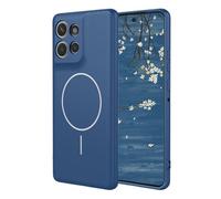 YUECXIN Funda Magnética para Motorola Edge 50 Neo/Edge 60 Neo/ThinkPhone 25 Compatible con MagSafe, [Carcasa de Silicona Líquida] Ultradelgado Suave Antigolpes TPU Bumper Estuche Caso. Azul