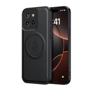 YUECXIN Funda Magnética para Motorola Edge 50 Neo/Edge 60 Neo/ThinkPhone 25 Compatible con Magsafe, Cáscara Protección Lente de Cámara, Estuche Lujo Cuero PU Atrás+TPU Antigolpes Bumper. Negro