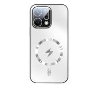 YUECXIN Funda Magnética para OPPO Reno 14 5G (Reno14 5G), Carcasa Resistente Antigolpes con Protección de Lente, Cubierta Trasera Mate Antihuellas para Soporte Coche, Blanco
