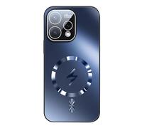 YUECXIN Funda Magnética para OPPO Reno 15 5G (Reno15 5G), Carcasa Resistente Antigolpes con Protección de Lente, Cubierta Trasera Mate Antihuellas para Soporte Coche, Azul Marino