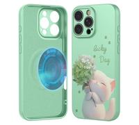 YUECXIN Funda Magnética para Realme C100 5G Compatible con Carga Inalámbrica Magnética, Patrón de Gatito Ultradelgado Suave Silicona Líquida Antigolpes Carcasa. U7