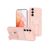 YUECXIN Funda Magnética para Realme C100 5G Cubierta Compatible con MagSafe Carga Inalámbrica, Carcasa de Silicona TPU Suave/PC Duro Soporte Antigolpes Estuche. Rosa