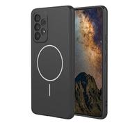 YUECXIN Funda Magnética para Samsung Galaxy A52s 5G/Samsung Galaxy A52 Compatible con MagSafe, [Carcasa de Silicona Líquida] Ultradelgado Suave Antigolpes TPU Bumper Estuche Caso. Negro