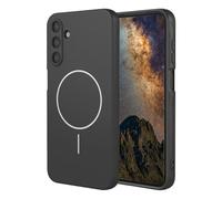 YUECXIN Funda Magnética para Samsung Galaxy A55 5G Compatible con MagSafe, [Carcasa de Silicona Líquida] Ultradelgado Suave Antigolpes TPU Bumper Estuche Caso. Negro