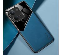 YUECXIN Funda Magnética para Xiaomi Redmi 15C 5G/15C 4G/Poco C85 Compatible con Magsafe, Cáscara Protección Lente de Cámara, Estuche Fina Lujo Cuero PU + Silicona TPU Antigolpes. Azul