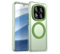 YUECXIN Funda Magnética para Xiaomi Redmi Note 14 Pro 5G/Poco X7 5G Compatible con MagSafe, Cubierta Ultradelgado Antigolpes Translúcido Mate Suave TPU Silicona Carcasa Antihuellas. Verde