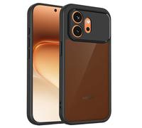 YUECXIN Funda Mate para Honor 600 5G, Carcasa Trasera Transparente Escarchado [Protección de Cámara], Cubierta Grado-Militar Antigolpes Fina Anti-Huellas, Negro-Mate