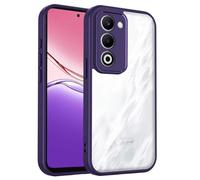 YUECXIN Funda Mate para OPPO A5M/OPPO A5 5G/4G, Carcasa Trasera Transparente Escarchado, Cubierta Grado-Militar Antigolpes Fina Anti-Huellas, Morado