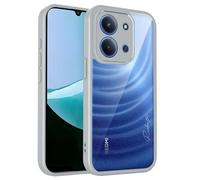YUECXIN Funda Mate para Xiaomi Redmi 15C 5G/4G /Poco C85, Carcasa Trasera Transparente Escarchado, Cubierta Grado-Militar Antigolpes Fina Anti-Huellas, Gris