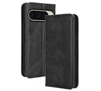 YUECXIN Funda para Google Pixel 10 Pro XL, PU Cuero Flip Carcasa de Tapa Libro, Antigolpes Case Cover con Cierre Magnético, Wallet Tarjetero y Soporte Plegable, Negro