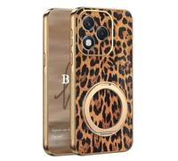 YUECXIN Funda para Honor 400 Lite 5G con Soporte, Moda Cubierta con Estampado de Leopardo y Guepardo, Ultradelgado Antigolpes Suave TPU Caso Case para Niña. Leopardo
