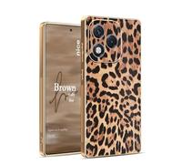 YUECXIN Funda para Honor 400 Lite, Clásica Cubierta con Estampado de Leopardo y Guepardo, Ultradelgado Antigolpes Suave TPU Caso Case para Niña. Leopardo