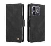 YUECXIN Funda para Honor 600 Lite 5G, Carcasa de PU Cuero Libro Flip Billetera, con Soporte/Ranura para Tarjeta/Cierre Magnético/Bloqueo RFID Antigolpes Cubierta. Negro