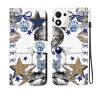 YUECXIN Funda para Honor 600 Smart 5G, Carcasa Patrones Leopardo Estrella de PU Cuero Flip Libro Billetera Estuche, con Soporte/Cierre Magnético Mujeres Cubierta. SJ-50