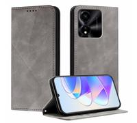 YUECXIN Funda para Honor X5c Plus, Cubierta de Cuero PU con [Ranuras para Tarjetas] [Soporte Plegable] [Cierre Magnético] Carcasa Cartera Flip Case Antigolpes, Gris