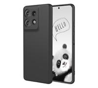 YUECXIN Funda para Motorola Edge 50 Neo/Edge 60 Neo/ThinkPhone 25, [Carcasa de Silicona Líquida][Interior de Microfibra] Moda Ultradelgado Suave Antigolpes Sedoso al Tacto Gel Cubierta. Negro