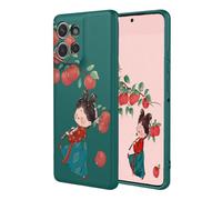 YUECXIN Funda para Motorola Edge 50 Neo/Edge 60 Neo/ThinkPhone 25, [Moda Exquisito Patrón][Carcasa de Silicona Líquida][Interior de Microfibra] Ultradelgado Suave Antigolpes TPU Cubierta. Manzana