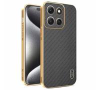 YUECXIN Funda para Motorola Edge 60 Pro con Tacto Suave y Sedoso, Cubierta Protectora Completa de Cámara, Carcasa Ultradelgado Antigolpes Electrochapada TPU, Negro