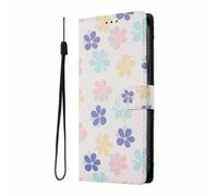 YUECXIN Funda para OPPO A5M / OPPO A5 5G/4G, Elegante Carcasa Libro Billetera de Cuero PU con Tarjetero y Soporte, Cubierta Antigolpes con Estampado Chic para Mujer, Flores Coloridas