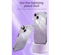 YUECXIN Funda para OPPO A5M/OPPO A5, Transparente Carcasa Brillante de Silicona TPU Airbag Anti-Choque, Cubierta Tarjeta con Glitter, Gris Degradado