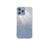 YUECXIN Funda para OPPO A5M/OPPO A5, Transparente Carcasa Brillante de Silicona TPU Airbag Anti-Choque, Cubierta Tarjeta con Glitter, Azul Degradado