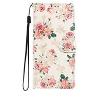 YUECXIN Funda para OPPO A6X / OPPO A6 5G/4G/ OPPO A6K, Elegante Carcasa Libro Billetera de Cuero PU con Tarjetero y Soporte, Cubierta Antigolpes con Estampado Chic para Mujer, Diseño Rosa