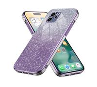 YUECXIN Funda para OPPO Reno 15 FS (OPPO Reno 15F 5G/4G), Carcasa Transparente con Tarjeta de Purpurina Extraíble para Mujer y Niña, Cubierta Silicona TPU Antigolpes y Antiamarilleo, Morado