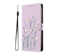 YUECXIN Funda para OPPO Reno 15 Pro 5G (Reno15 Pro 5G), Elegante Carcasa Libro Billetera de Cuero PU con Tarjetero y Soporte, Cubierta Antigolpes con Estampado Chic para Mujer, Lavanda