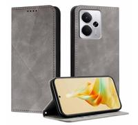 YUECXIN Funda para Realme 14 5G/Realme 14T 5G, Cubierta de Cuero PU con [Ranuras para Tarjetas] [Soporte Plegable] [Cierre Magnético] Carcasa Cartera Flip Case Antigolpes, Gris