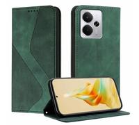 YUECXIN Funda para Realme 14 5G/Realme 14T 5G, Cubierta de Cuero PU con [Ranuras para Tarjetas] [Soporte Plegable] [Cierre Magnético] Carcasa Cartera Flip Case Antigolpes, Verde