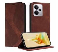 YUECXIN Funda para Realme 14 5G/Realme 14T 5G, Cubierta de Cuero PU con [Ranuras para Tarjetas] [Soporte Plegable] [Cierre Magnético] Carcasa Cartera Flip Case Antigolpes, Marrón