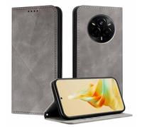 YUECXIN Funda para Realme 14 Pro 5G, Cubierta de Cuero PU con [Ranuras para Tarjetas] [Soporte Plegable] [Cierre Magnético] Carcasa Cartera Flip Case Antigolpes, Gris