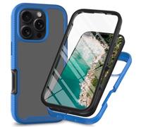 YUECXIN Funda para Samsung Galaxy A52/Samsung Galaxy A52s 5G con Protector de Pantalla Integrado, Caso Transparente de Silicona Integral de 360°, Carcasa Antigolpes Cuerpo Completo.Azul Oscuro