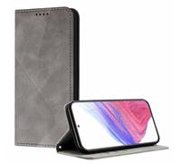 YUECXIN Funda para TCL 60 R 5G / TCL 60 5G, Cubierta de Cuero PU con [Ranuras para Tarjetas] [Soporte Plegable] [Cierre Magnético] Carcasa Cartera Flip Case Antigolpes, Gris